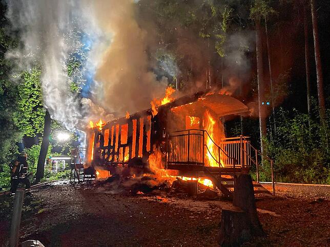 Der Bauwagen des Waldkindergartens stand im Mai vergangenen Jahres in Flammen. Er brannte vollständig aus.