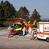 Der schwer erkrankte Patient aus Frankreich wird mit der französischen Luftrettung an den Standort Donaueschingen gebracht.