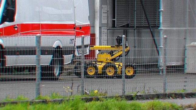 Ein Roboter war zum Abtransport von Sprengstoff am Zoll Bietingen/Thayngen im Einsatz.