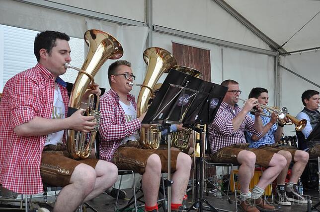 Holzless ? What a Böhmisch unterhielten am Sonntag auf der Marktplatzbühne mit zünftiger Blasmusik die vielen Besucher des Stadtfests in ...