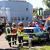 Zahlreiche Blumberger Feuerwehrleute sind wegen eines Gebäudebrands beim Schwarzwaldhof im Einsatz. Bild: Bernhard Lutz