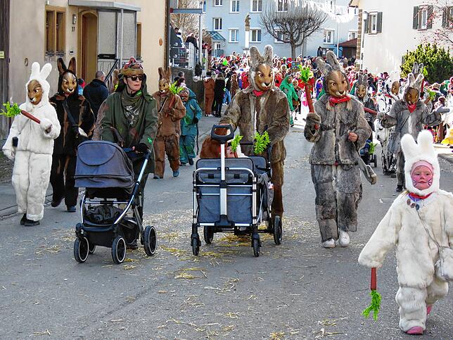 Bild 14: Viele Zuschauer beim Umzug in Gutmadingen am Sonntag