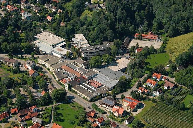 Diese Luftaufnahme zeigt das Unternehmen Lindauer Dornier GmbH. Bild: Lindauer Dornier GmbH