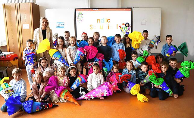 Die Klasse 1b der Dom-Clemente-Schule Schonach mit Klassenlehrerin Tanja Herdner.
