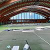 In Spitzenzeiten wurden hier bis zu 1000 Menschen am Tag geimpft. Jetzt wird die Halle wieder von den Tennissportlern genutzt.