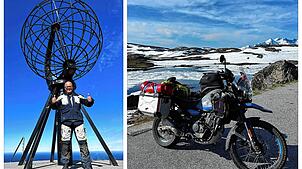 Ein Glücksmoment für Martin Mybes: am Nordkap bei besten Bedingungen. Dafür fuhr er mehr als 9000 Kilometer mit dem Motorrad (Bild ...