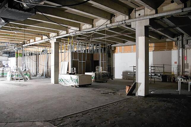 Noch gibt es viel zu tun. Die Fläche des Studios ist etwa 1500 Quadratmeter groß.