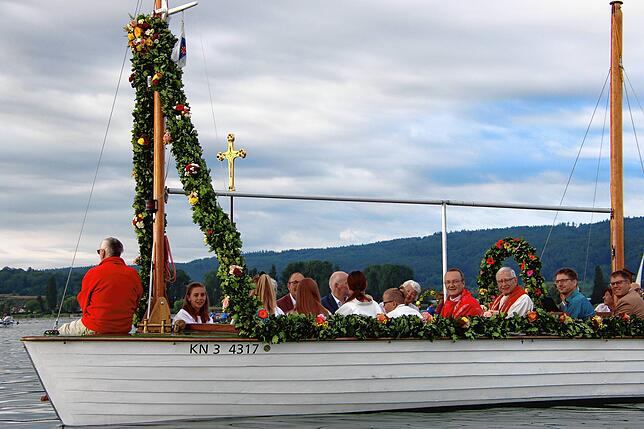 Bild 23: Pilgerfahrt über den See: Bilder von der Mooser Wasserprozession