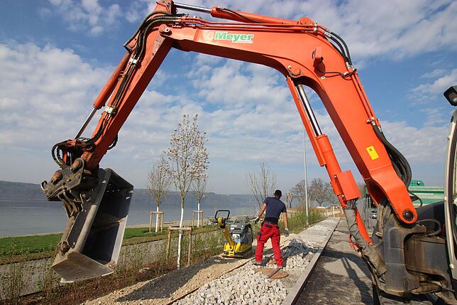 Am 23. April 2020 eröffnet die Landesgartenschau in Überlingen. Ein Jahr davor ist der Uferpark in groben Zügen fertig gestaltet.