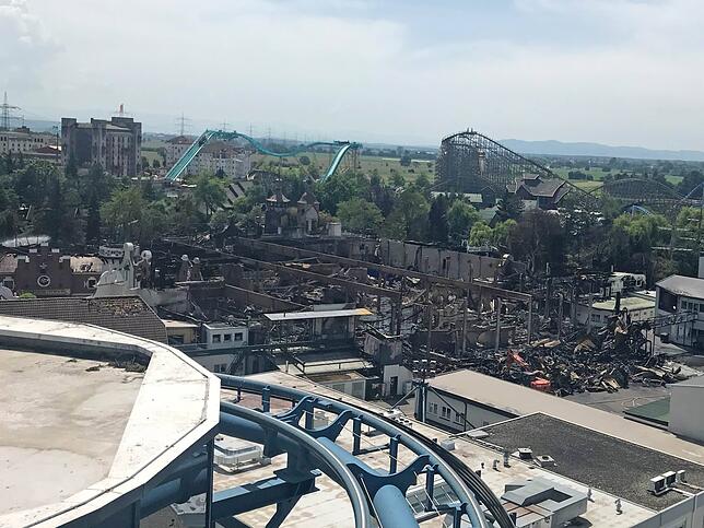 Ausmaße Schäden am Tag nach dem Großbrand im Europa Park in Rust am 27 05 2018 *** Physical damage