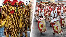 Der Streit zwischen der Narrenzunft Seegockel (links) und dem Seehasen-Fanfarenzug (rechts) ist beendet. Die "Roten" dürfen nun doch am ...