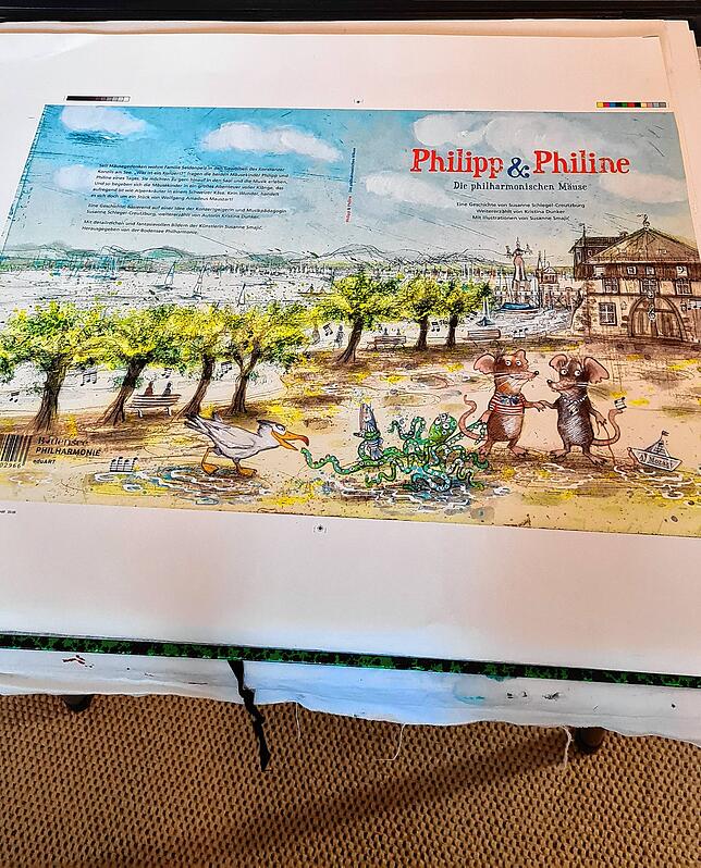 Das Deckblatt zu dem Buch „Philip und Philine. Die philharmonischen Mäuse.“