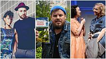 Marialy Pacheco (von links) und Max Mutzke, Jeremias Heppeler sowie Heleen Joor und Susanne Rader unterhalten mit Musik, Literatur und ...
