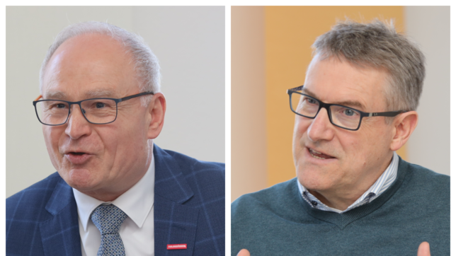 Werner Rottler (links) ist Handwerkskammerpräsident im Bezirk Konstanz, Georg Hiltner ist Hauptgeschäftsführer der HWK.