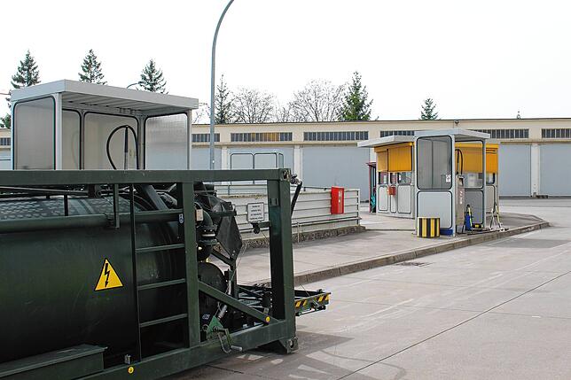 Noch befindet sich die Tankstelle der Donaueschinger Kaserne in der Nähe der westlichen Einfahrt. Das soll sich in Zukunft ändern, dann ...