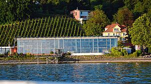 Mehr Sauna, mehr Spa: Die Therme Meersburg, hier vom See aus, sollen saniert werden und mit einem Neubau erweitert werden.