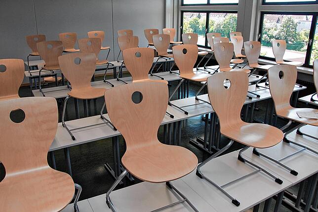 Noch sind keine Schüler im Gymnasium am Deutenberg, ab dem 14. September beginnt der Unterricht aber wieder.