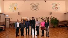 Der Vorstand des Tanzsportclubs Blau-Weiß Waldshut-Tiengen  (v. l.): Harald Würtenberger (OB-Stellvertreter), Klaus Brehm ...