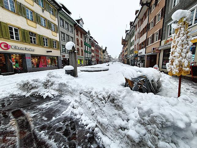 Bild 19: Es hört nicht auf zu schneien: Waldshut versinkt im Schnee