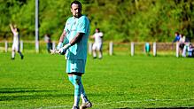 Giuliano Radice nach dem Schlusspfiff. Der Keeper steht seit Beginn der Rückrunde im Tor der SG Liggeringen-Güttingen.