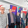 Die Interregionale Gewerkschaftsrat Bodensee (von links): Sigi Langenbahn vom Liechtensteiner Arbeitnehmerverband, Lukas Auer vom ...