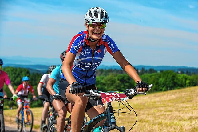 Freude: Sowohl die lange 40-Kilometer-Runde mit 900 Höhenmetern als auch die alternative 30-Kilometer-Runde mit 450 Höhenmetern ...