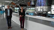 Die neue Raumfahrt-Dauerausstellung des Dornier-Museums ist fertig: Direktor David Dornier und Kuratorin Julia Menzer freuen sich auf ...