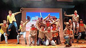 In bester Form präsentiert sich das Hexenballett als Cowboys. Bilder: Andreas Trenkle