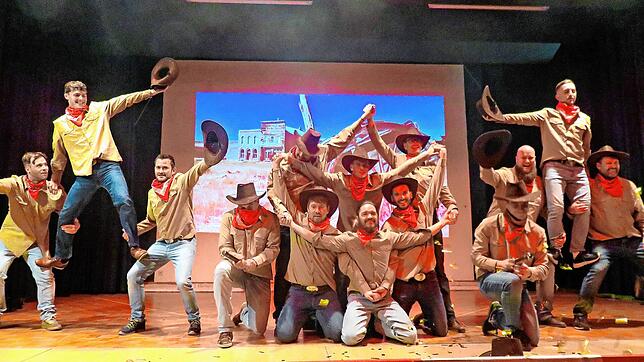 In bester Form präsentiert sich das Hexenballett als Cowboys. Bilder: Andreas Trenkle