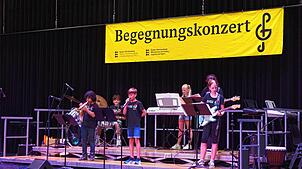 Die Realschule Klettgau trat dem zwei Gruppen auf – der Schulband Rocking School Kids (Bild) und dem Schulchor.