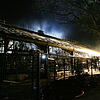 Das Affenhaus des Krefelder Zoos nach dem Brand in der Silvesternacht.