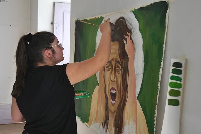 Jennifer Wulfert wählte für das Kunstprojekt zur Ausstellung in der Kreisgalerie als Motiv eine Figur, die dem chinesischen Künstler ...