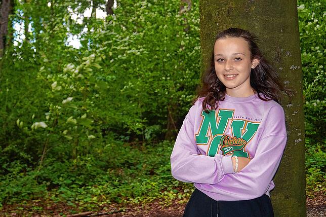 Leonie Werner liebt den Stettener Wald: Hier könne sie Tiere hören und sich von der Natur treiben lassen, erzählt die 13-Jährige.
