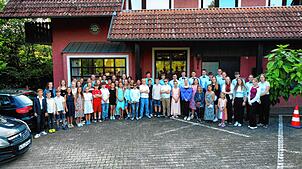 Die Ministranten aus Gurtweil und Tiengen beim Sommerlager in einem Naturfreundehaus in Tuttlingen. Foto: Johannes Jensen