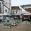 Der Wochenmarkt findet wieder auf der Marktstraße statt, sobald dort die Pflastersanierung abgeschlossen ist. Händler begrüßen das.