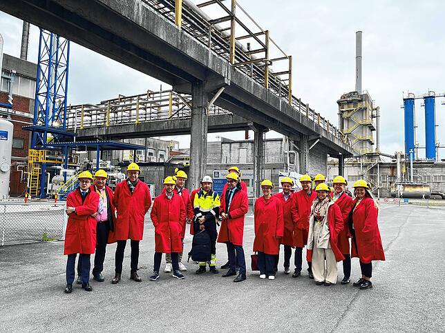 In diesem Düngemittelwerk im Horoya-Industriepark, etwa zwei Fahrtstunden von Oslo entfernt, wird grüner Ammoniak hergestellt, das zu ...
