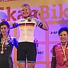 Freude: Janine Schneider (Mitte) ist deutsche Meisterin im Marathon. Die Lottstetterin siegte vor Nadine Rieder (Sonthofen) und Sabine ...