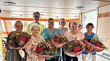 Ehrungen anlässlich der Jubiläumsfeier 25 Jahre Betreutes Seniorenwohnen in Murg: Vorn von links Gertrud Berger, Erika Thoma, die ...