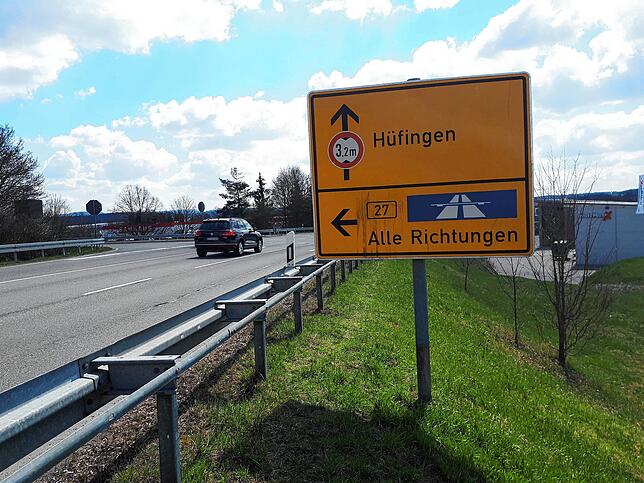 Am Knoten vorbei führt der schnellste Weg zwischen Donaueschingen und Hüfingen.