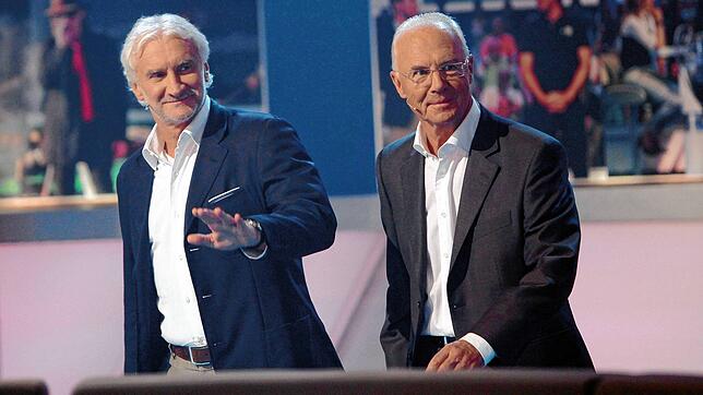 Auch er trauert um Franz Beckenbauer: Rudi Völler im Jahr 2013 mit dem Kaiser