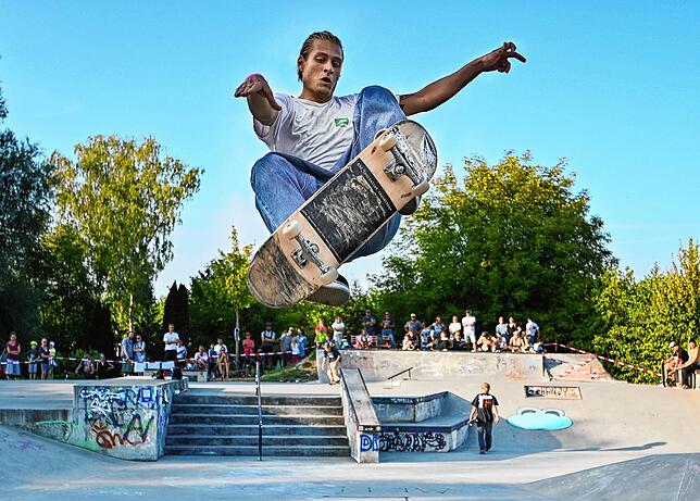 Hoch hinaus: Beim Bodensee Skate Cup gibt es spektakulären Sport zu sehen.