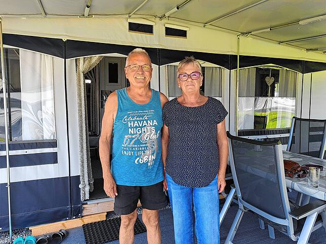 Heinz-Dieter und Sabine Jung sind Dauercamper auf dem Campingplatz Willams.
