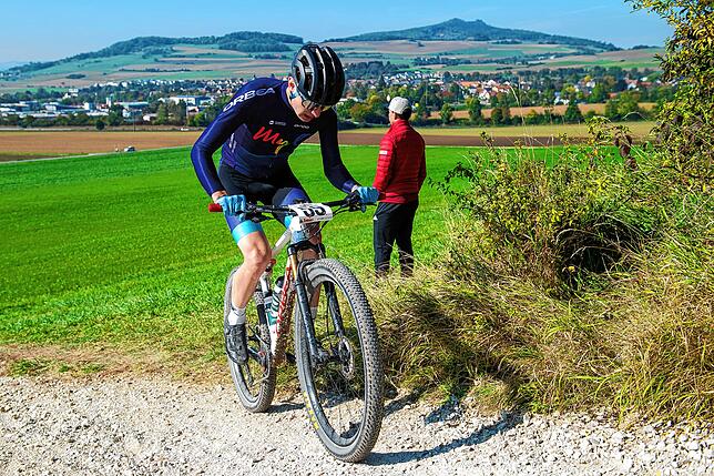 Starkes Rennen: Der Tiengener Lukas Kornberger vom Team Orbea Serpentine Velosport war als 28. der Schnellste unserer Region bei der ...