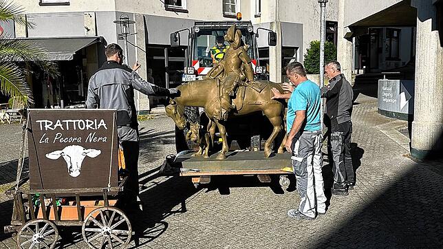 Nach der Restaurierung zurück ins Hochrheinmuseum: Der Trompeter von Bad Säckingen geht auf Reise.