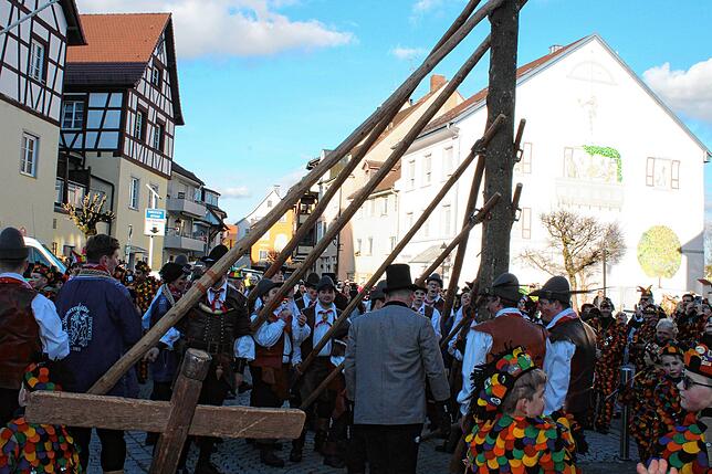 Bild 8: Kinderumzug und Setzen des Kindernarrenbaums in Stockach (Teil 2)