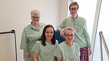 Freuen sich auf die Neueröffnung der podologischen Praxis: Alexandra Roth (links), Ekaterina Reichel, Andrea Utz und Thekla Martin.
