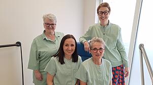 Freuen sich auf die Neueröffnung der podologischen Praxis: Alexandra Roth (links), Ekaterina Reichel, Andrea Utz und Thekla Martin.