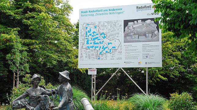 Unübersehbar für alle: Die Ortskernsanierung mit Dorfgemeinschaftshaus und Dorfplatz ist das wichtigste Projekt für Böhringen und die ...