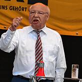 Im wahrsten Sinne des Wortes ein Brüller: Gernot Hassknecht auf der Gartenschaubühne.