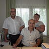 Winfried Bull, Waldemar Ehret und Irina Drobach (von links) in den Praxisräumen in Höchenschwand.